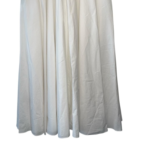 ROKSANDA White Cotton Poplin Midi Dress Puff Sleeve Boho Cottage US 10 UK 14 NWT - Picture 9 of 16